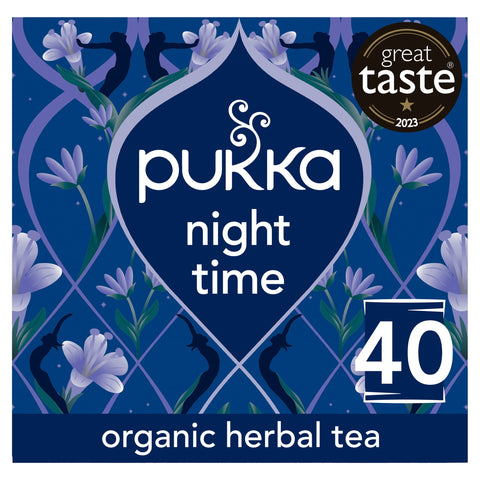 Pukka Organic Night Time Herbal Tea With Chamomile 40 Sleep Tea Bags 40g