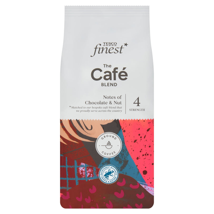 Tesco Finest Cafe blend Roasted and ground coffee RFA 227g