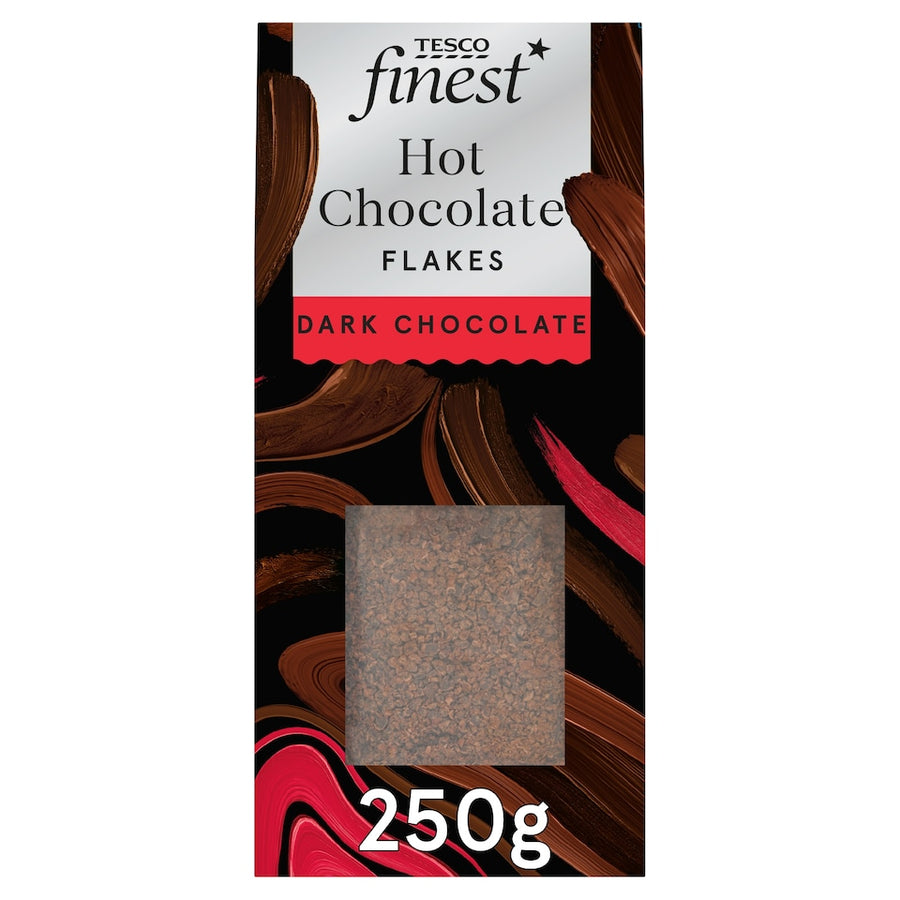 Tesco Finest Belgian 70% Dark Hot Chocolate Flakes 250g