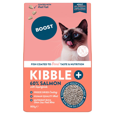 BOOST Kibble Plus Freeze Dried Coated FISH for Cats 800g