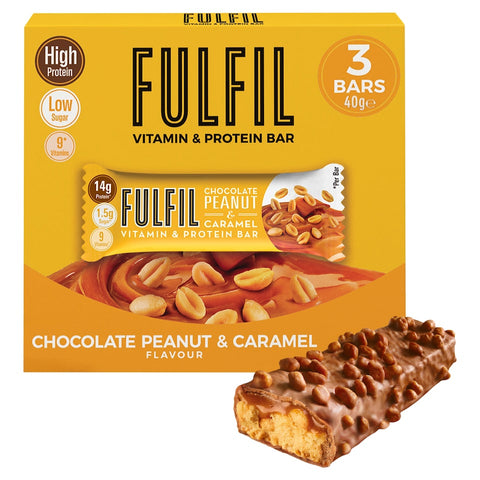 Fulfil Chocolate Peanut And Caramel Bar 3 X 40G