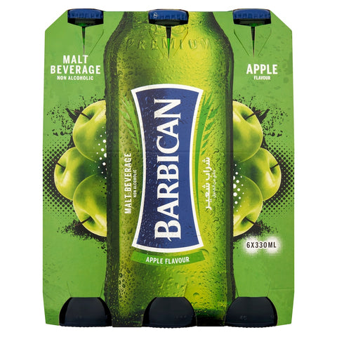 BARBICAN MALT BEVERAGE NON ALC APPLE 6 X 330ML