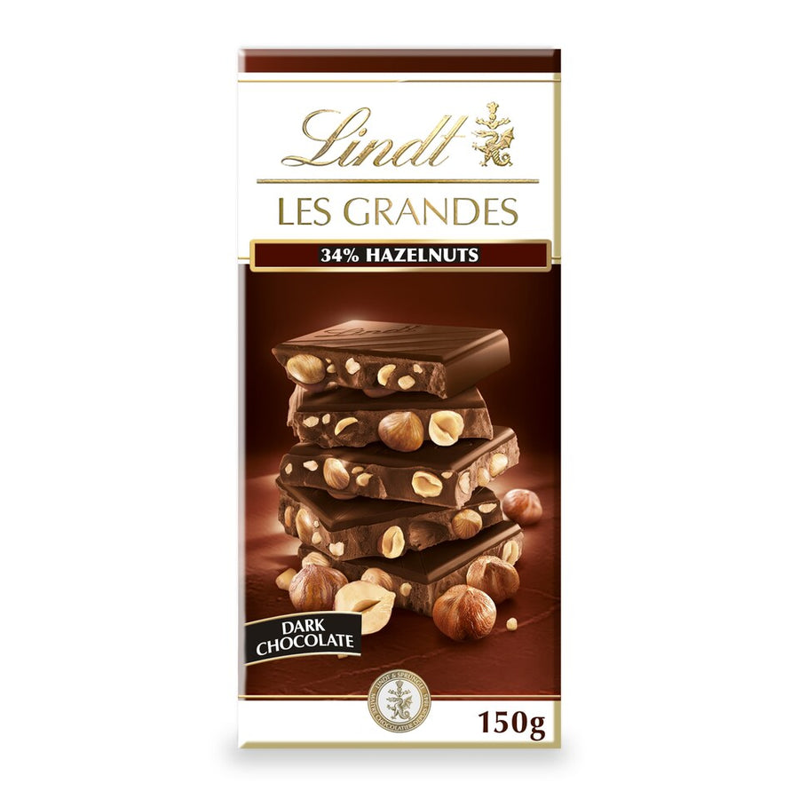Lindt Dark Chocolate With Hazelnut Bar 150G