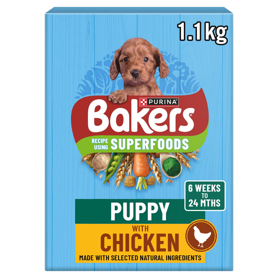 BAKERS Puppy Chicken with Vegetables Dry Dog Food 1.1kg