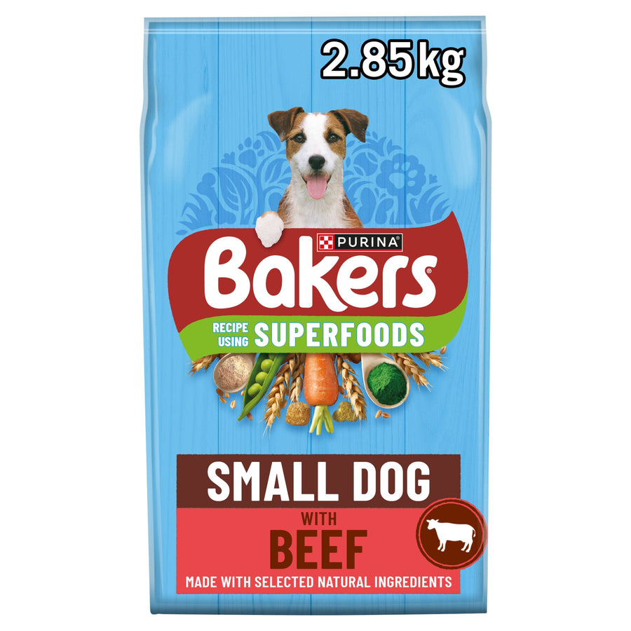 BAKERS Small Dog Beef Dry Dog Food 2.85kg