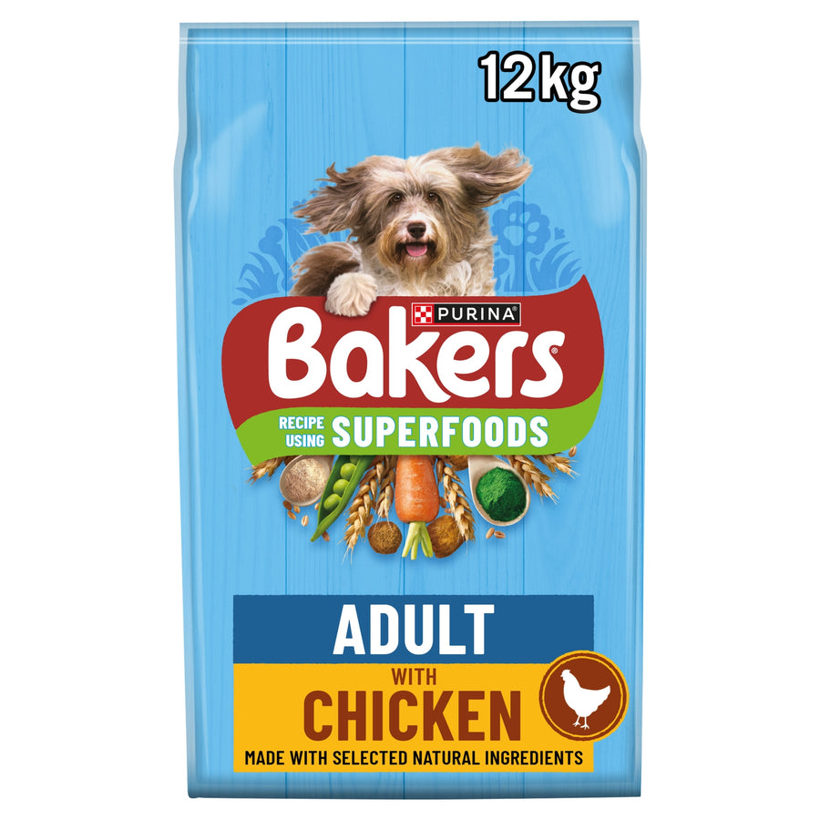 Bakers Adult Dry Dog Food Chicken and Veg 12kg