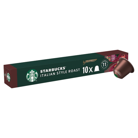 Starbucks by Nespresso Italian Style Roast 10 Coffee Pods 56g