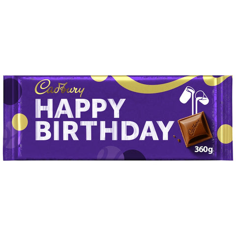 Cadbury Happy Birthday Dairy Milk Chocolate Bar 360g