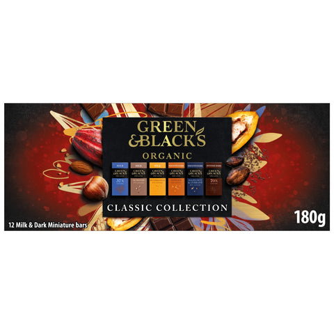 GREEN & BLACK'S Organic Milk & Dark Miniature Bars 12X15g