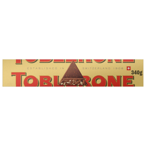 TOBLERONE MILK CHOCOLATE WITH HONEY & ALMOND NOUGAT 340g