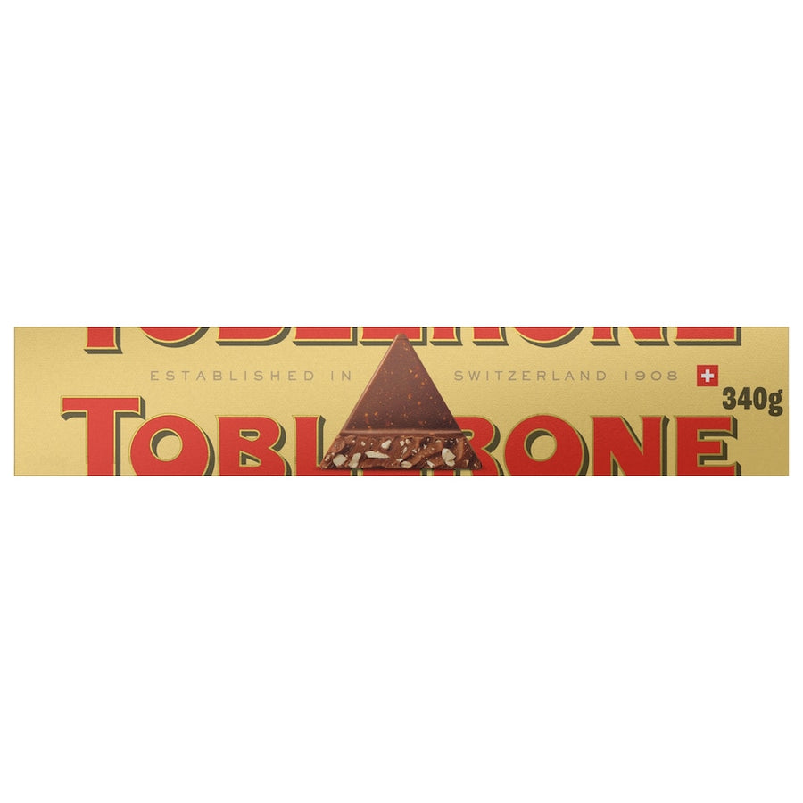 TOBLERONE MILK CHOCOLATE WITH HONEY & ALMOND NOUGAT 340g