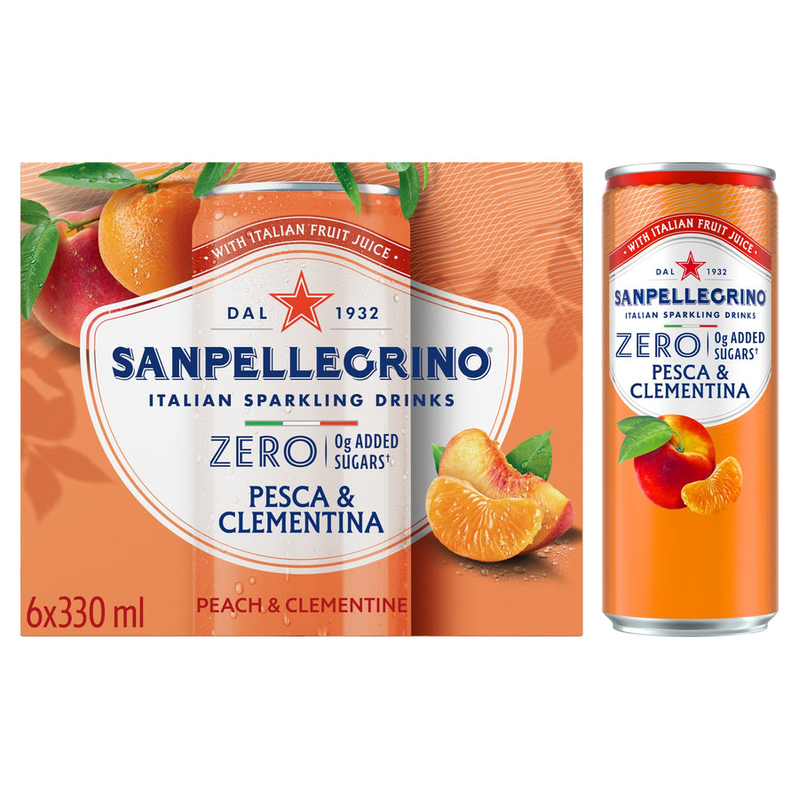 San Pellegrino Zero Peach & Clementine 6X330Ml