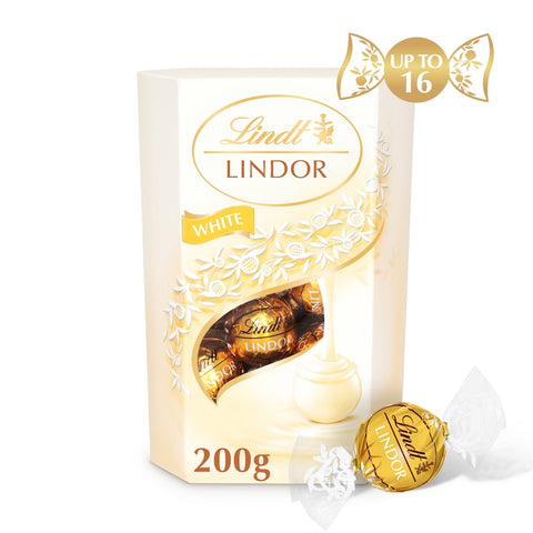 Lindt Lindor White Chocolate Truffles Carton 200G