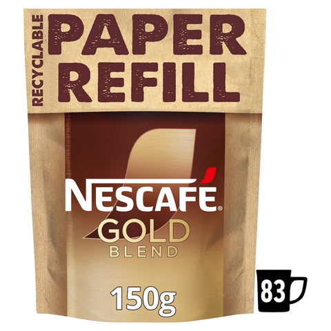 Nescafe Gold Blend Instant Coffee Paper Refill Pouch 150g