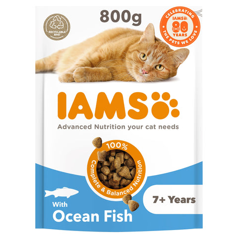 Iams Cat Food Senior With Ocean Fish 800G