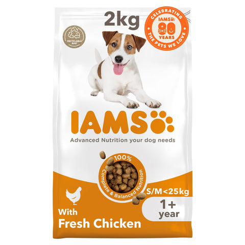 Iams Small Medium Adult Dog Food With Chicken 2Kg