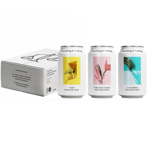 Something & Nothing Mixed Pack Premium Soda 12 x 330ml (Pack of 2)