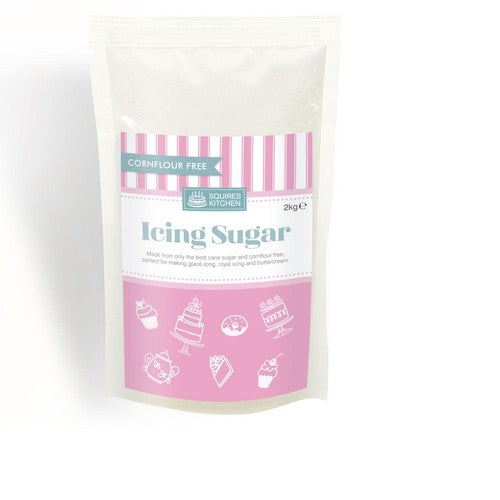 Squires Kitchen Cornflour Free Icing Sugar 2kg (Pack of 2)