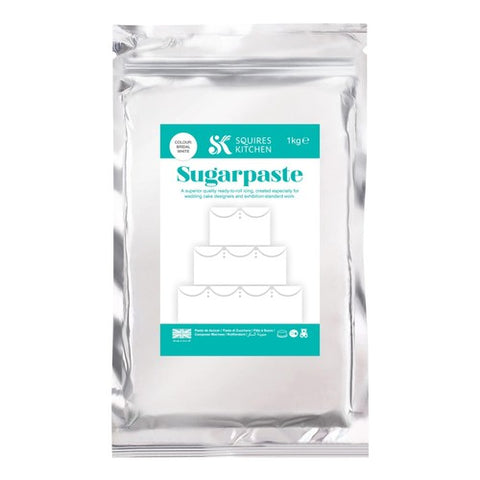Squires Kitchen White Fairtrade Sugarpaste Ready to Roll Icing 1kg (Pack of 2)