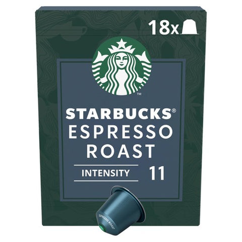 Starbucks Espresso Roast Aluminium Capsules, 18 pods per pack (Pack of 3)