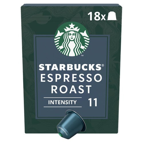 Starbucks Espresso Roast Aluminium Capsules, 18 pods per pack (Pack of 3)