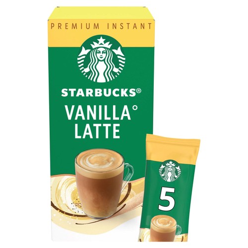 Starbucks Latte Vanilla Sachets 5 's (Pack of 2)