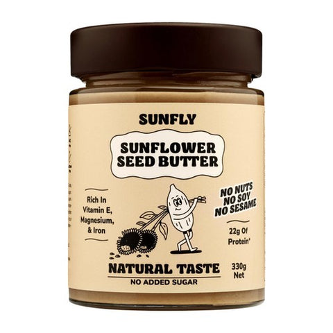 SUNFLY Sunflower Seed Butter, Natural Taste, No added sugar Spread 330g (Pack 2)