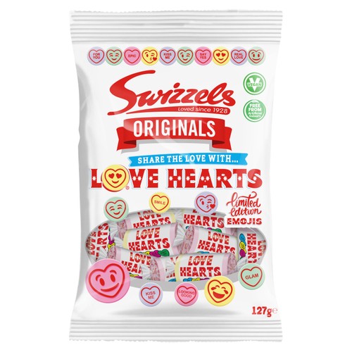 Swizzels Originals Love Hearts 127g (Pack of 6)