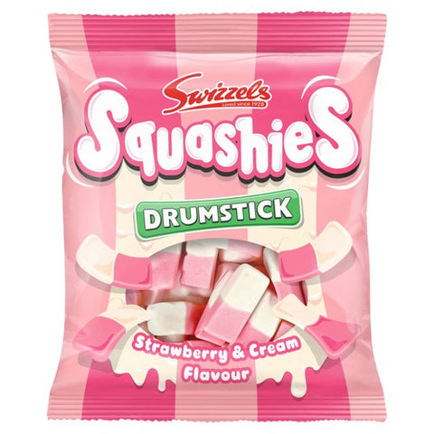 Swizzels Squashies Strawberry & Cream 140g (Pack of 6)