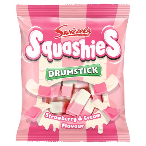 Swizzels Squashies Strawberry & Cream 140g (Pack of 6)