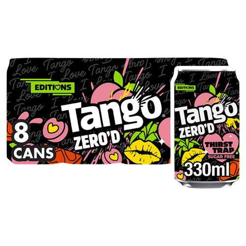 Tango Peach Thirst Trap Zero 8 x 330ml (Pack of 2)