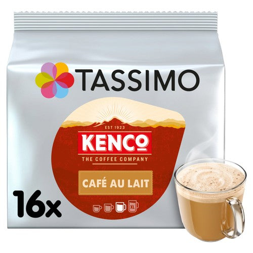 Tassimo Kenco Cafe au Lait Pods, 16 pods per pack (Pack of 3)