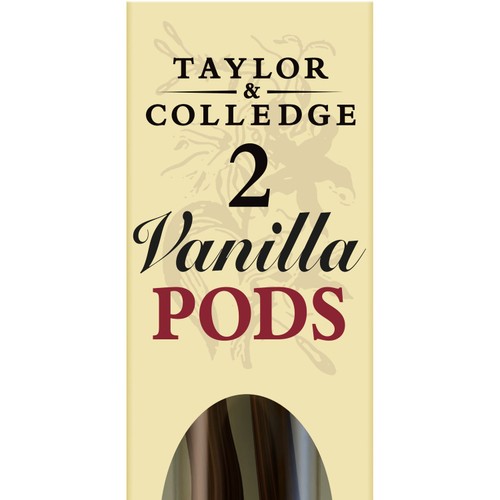 Taylor & Colledge 2 Organic Vanilla Pods (Pack of 2)