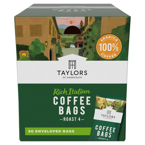 Taylors Of Harrogate Rich Italian Ground Coffee Bags 80's (Pack of 2)