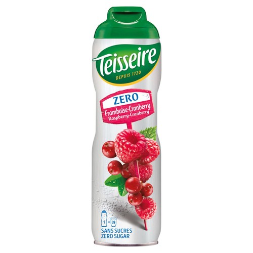 Teisseire Raspberry & Cranberry 0% Sugar 600ml (Pack of 2)