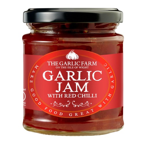 The Garlic Farm Garlic Jam with Red Chilli 220g (Pack of 2)