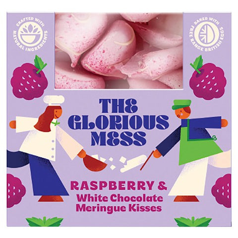 The Glorious Mess Raspberry Eton Mess Kisses 100g (Pack of 6)