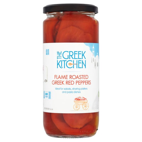 The Greek Kitchen Flame Roasted Red Peppers 450g (Pack of 3)