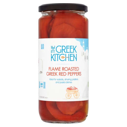 The Greek Kitchen Flame Roasted Red Peppers 450g (Pack of 3)