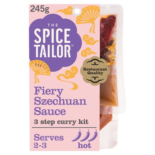 The Spice Tailor Fiery Szechuan Stir Fry Chinese Sauce Kit 245g (Pack of 2)