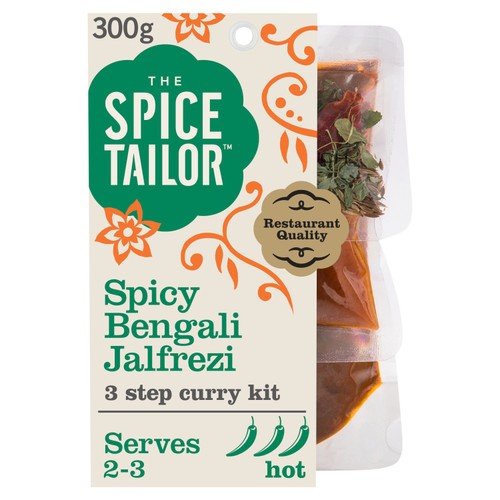 The Spice Tailor Spicy Bengali Jalfrezi Indian Curry Sauce Kit 300g (Pack of 2)