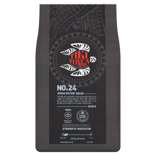 Tiki Tonga blend No.24 Decaf Ground Coffee 227g (Pack of 2)
