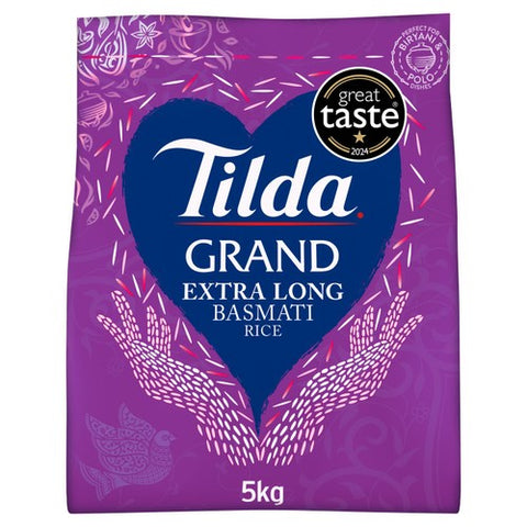 Tilda Grand Extra Long Grain Basmati Rice 5kg (Pack of 2)