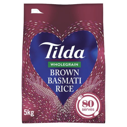 Tilda Wholegrain Basmati Rice 5kg (Pack of 2)