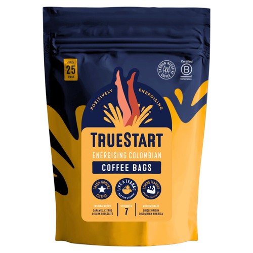 TrueStart Energising Colombian Loose Coffee Bags 200g (Pack of 2)
