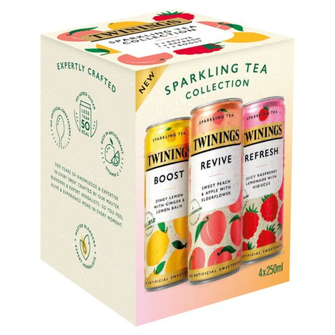 Twinings Sparkling Tea Mixed Multi 4 x 250ml (Pack of 2)