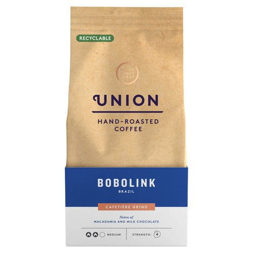 Union Bobolink Brazil Cafetiere Grind 200g (Pack of 2)