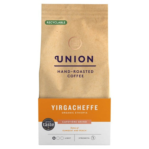 Union Yirgacheffe Ethiopia Cafetiere Grind 200g (Pack of 2)