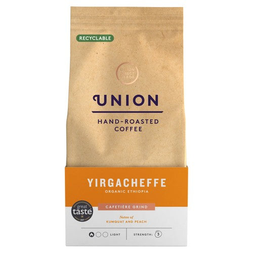 Union Yirgacheffe Ethiopia Cafetiere Grind 200g (Pack of 2)