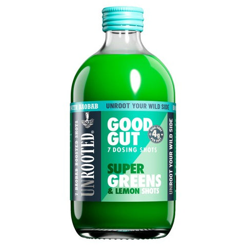 UNROOTED Super Greens, Lemon & Baobab 7x Dosing Shots 420ml (Pack of 3)